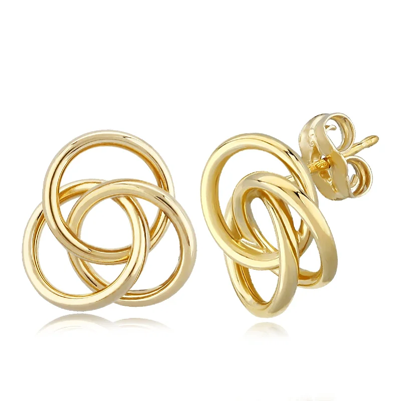 14KG Lg-Love Knot Earrings