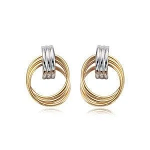 14K Yellow Gold Tt Sm. D/Knocker Earrings