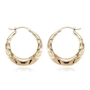 14KG Wavy Shell S/D Earrings