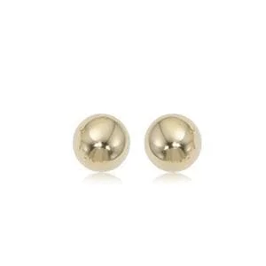 sterling silver charm anklet 14K Yellow Gold 6mm Ball Earrings