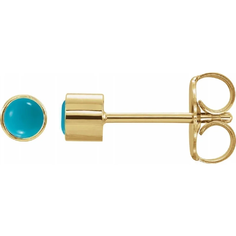 14k Turquoise Bezel-Set Earrings Regard Jewelry Austin, Texas