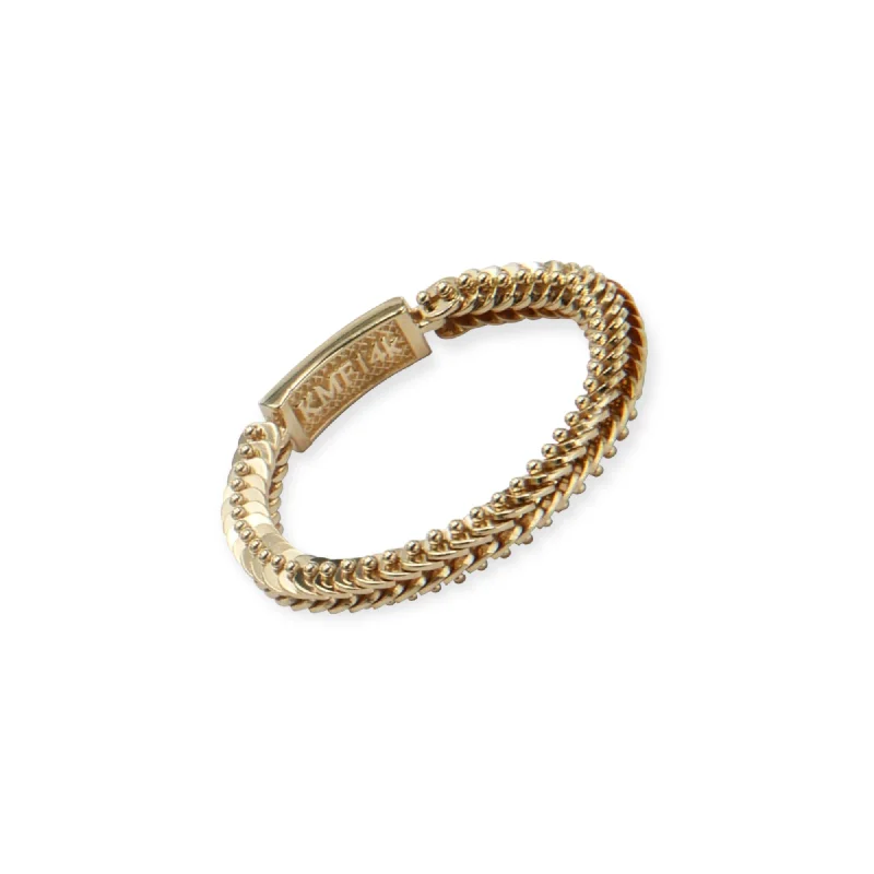 rose gold ring with diamonds Alexandre 14K Gold Imperial Rope Rings