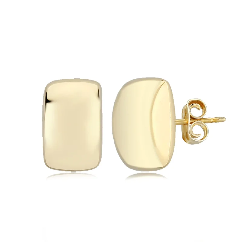 14KG Modern Rectangle Stud Earrings