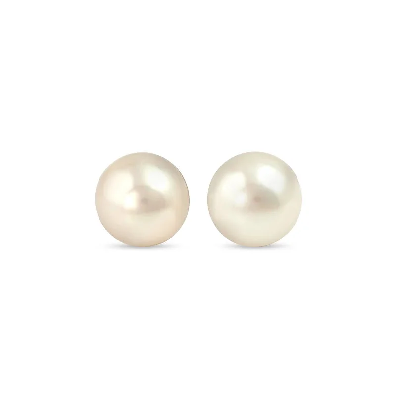 vintage rose-cut diamond ring 6.25mm Freshwater Pearl 14KW Earring
