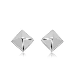 Sterling Silver 8mm Pyramid Post Earrings