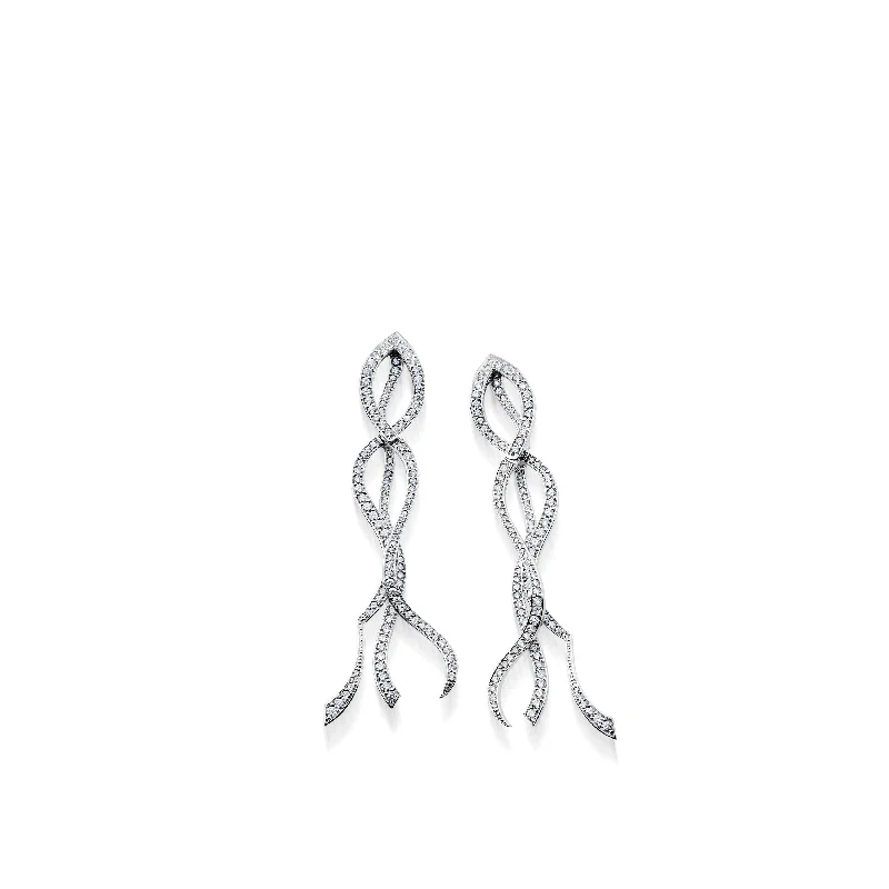 Bellagio Pave Diamond Dangle Earrings