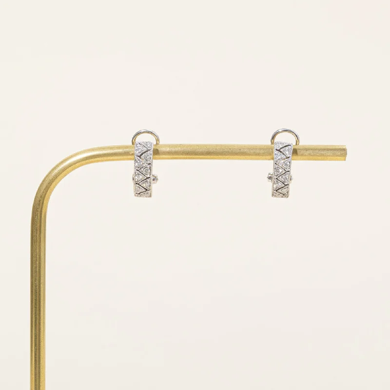 celestial lunar eclipse pendant Diamond Half Huggie Earrings | 0.26ctw |