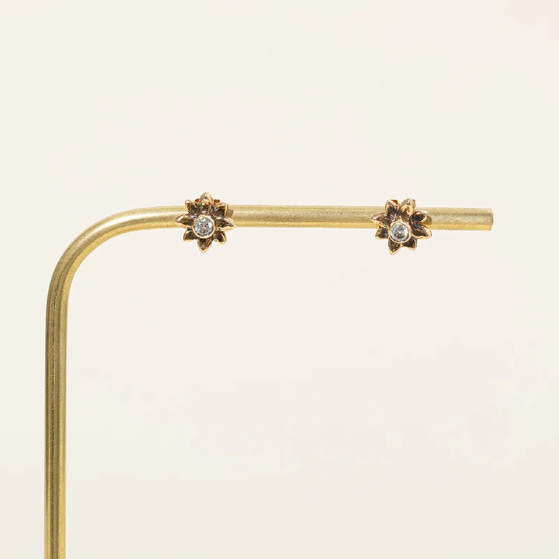 petite diamond promise ring Diamond Flower Earrings | 0.24ctw |