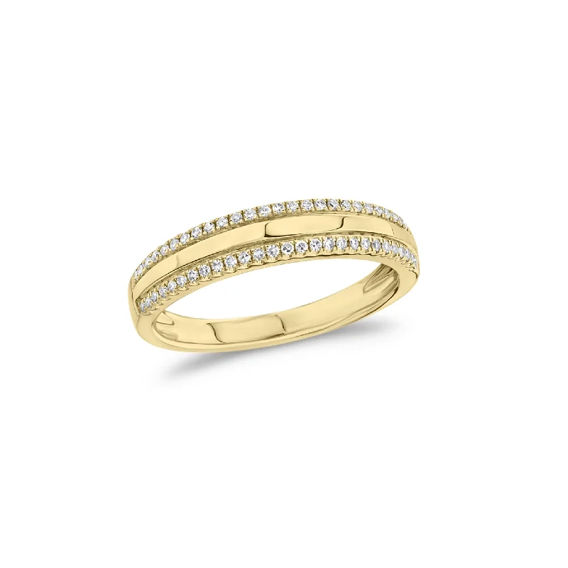 Diamond & Gold Stackable Ring