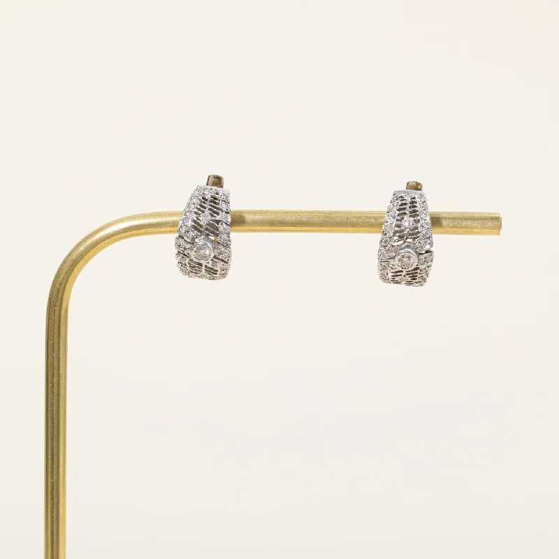 real smoky quartz pendant Diamond Huggie Earrings | 0.54ctw |