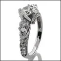 Estate Round 0.75 Ct center Cubic Zirconia Cz Ring