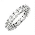 Eternity Princess 3 Carat Weight Prong Set Cubic Zirconia Wedding Band Ring