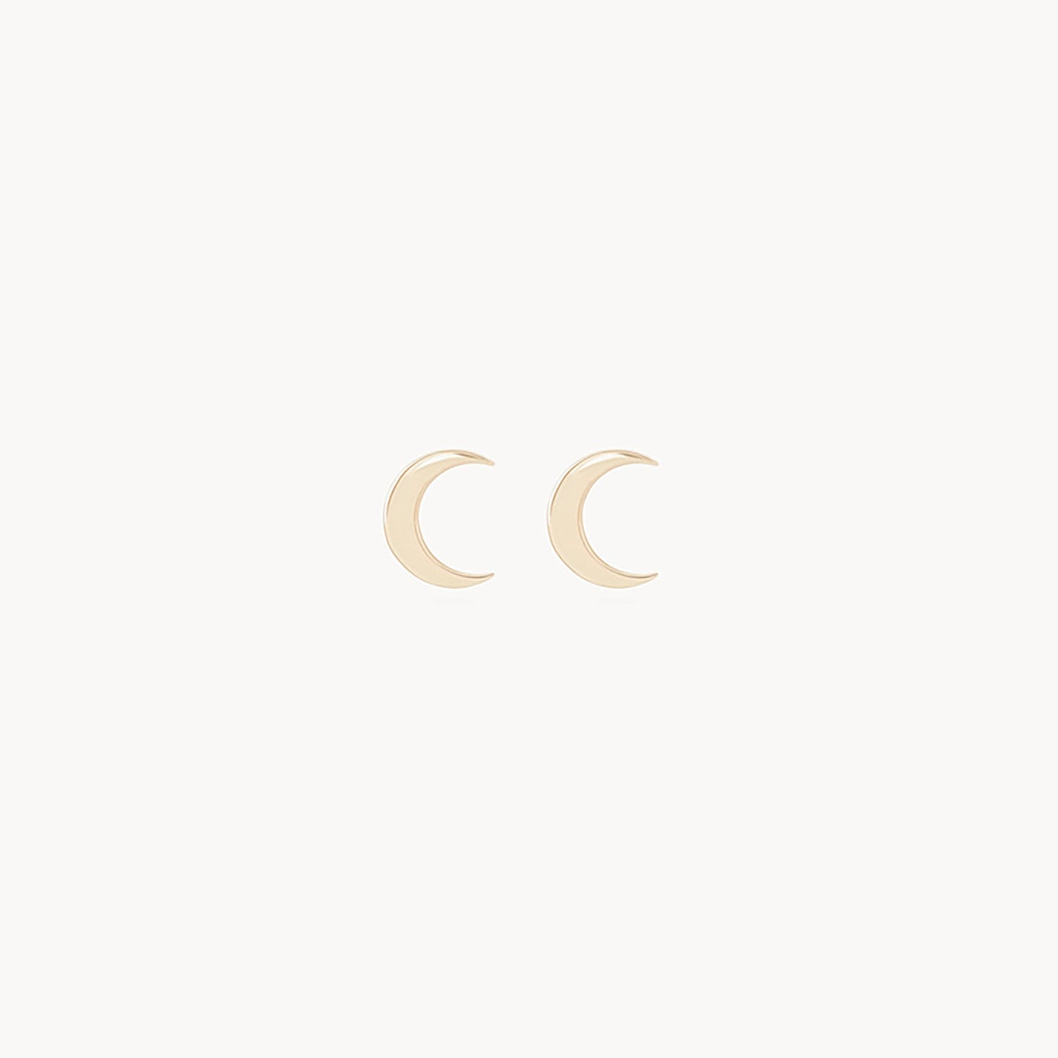 handmade antique silver bangle Everyday larger crescent moon earring - 14k yellow gold