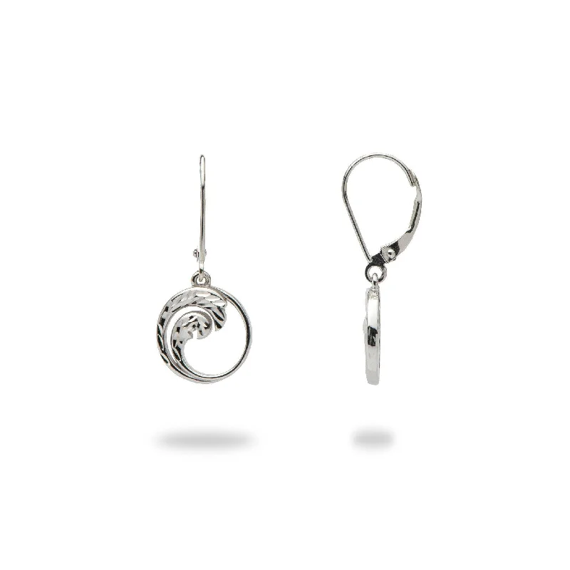 Nalu Earrings in White Gold - 12mm