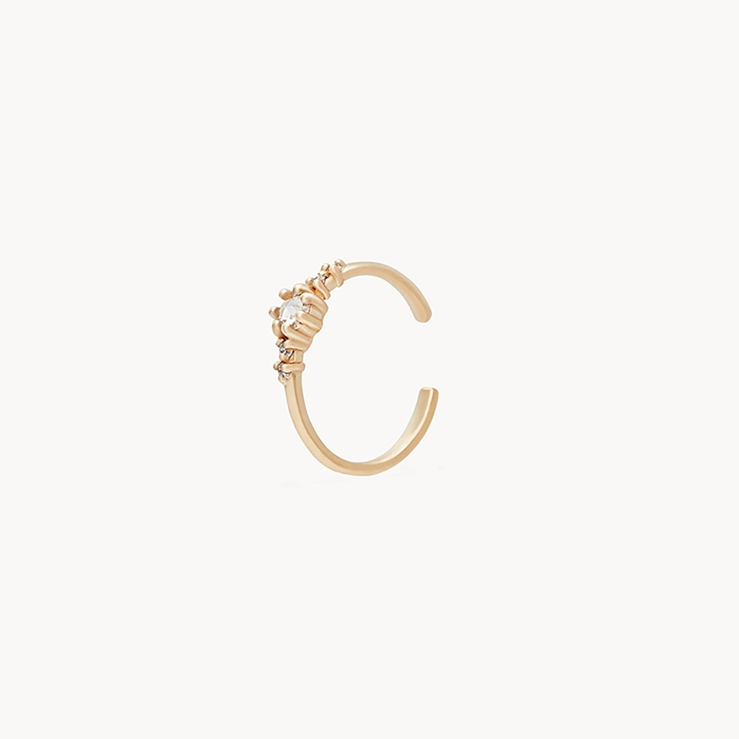 delicate marquise diamond band nova ear cuff - 14k yellow gold