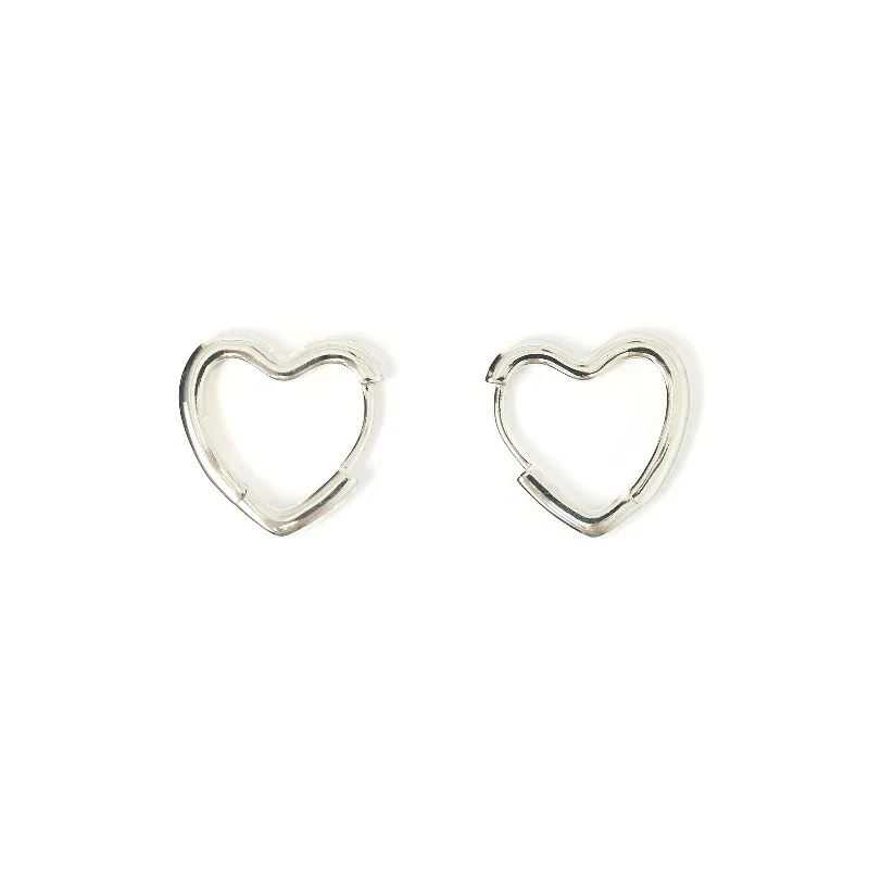 Sweetheart Silver Earrings - Large