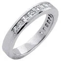 vintage-inspired gold locket Wedding 2.5 TCW Channel Princess Cubic Zirconia CZ Band