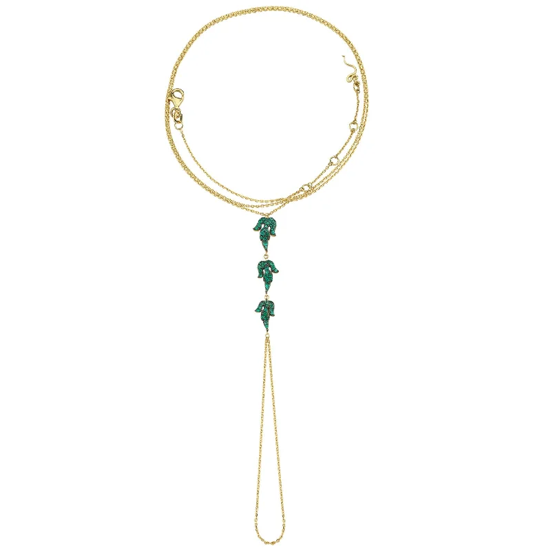 Emerald Delonix Handring/Necklace