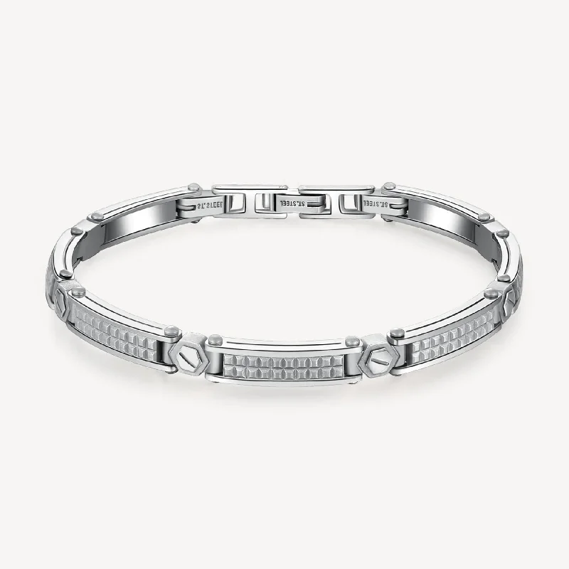 Stainless Steel Polished and Satin Bracelet