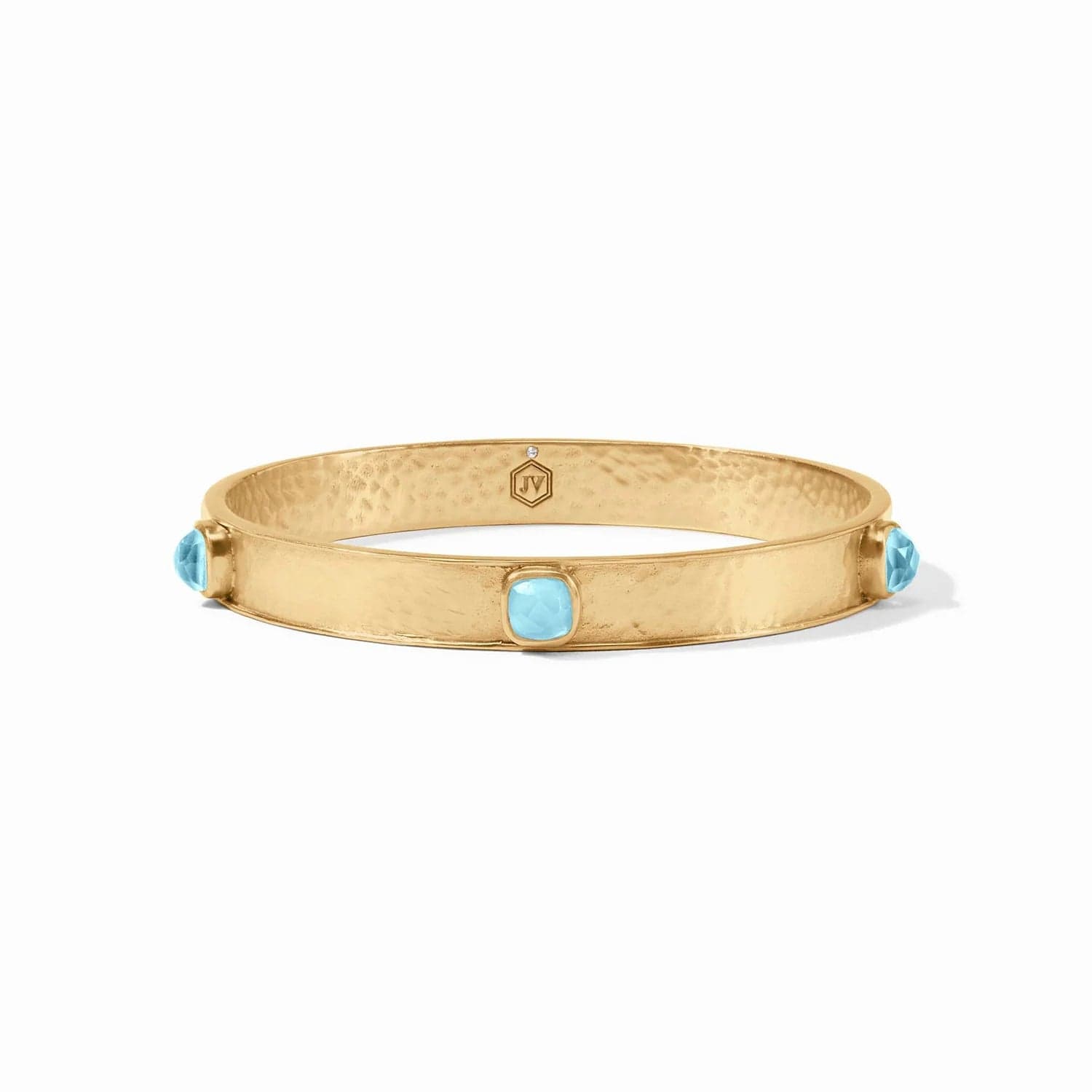 Iridescent Capri Blue Catalina Stone Bangle