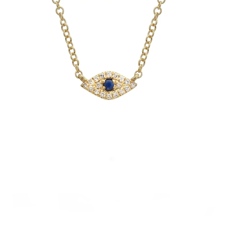 Blue Sapphire Evil Eye Necklace