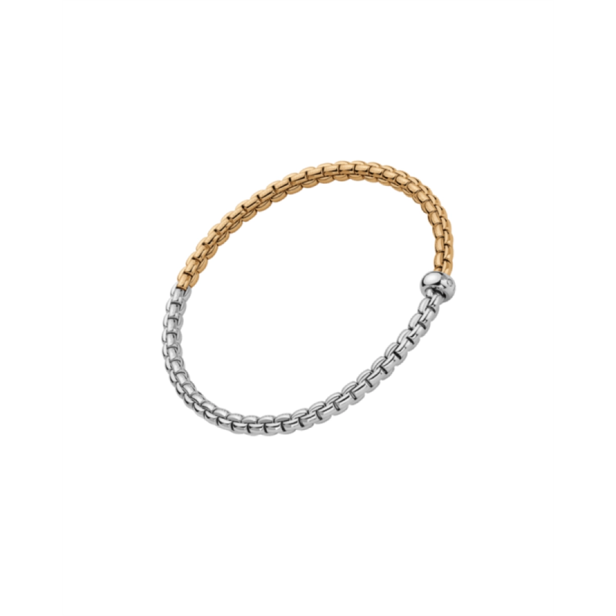 Fope 18K White and Yellow Gold Eka Collection Diamond Bracelet