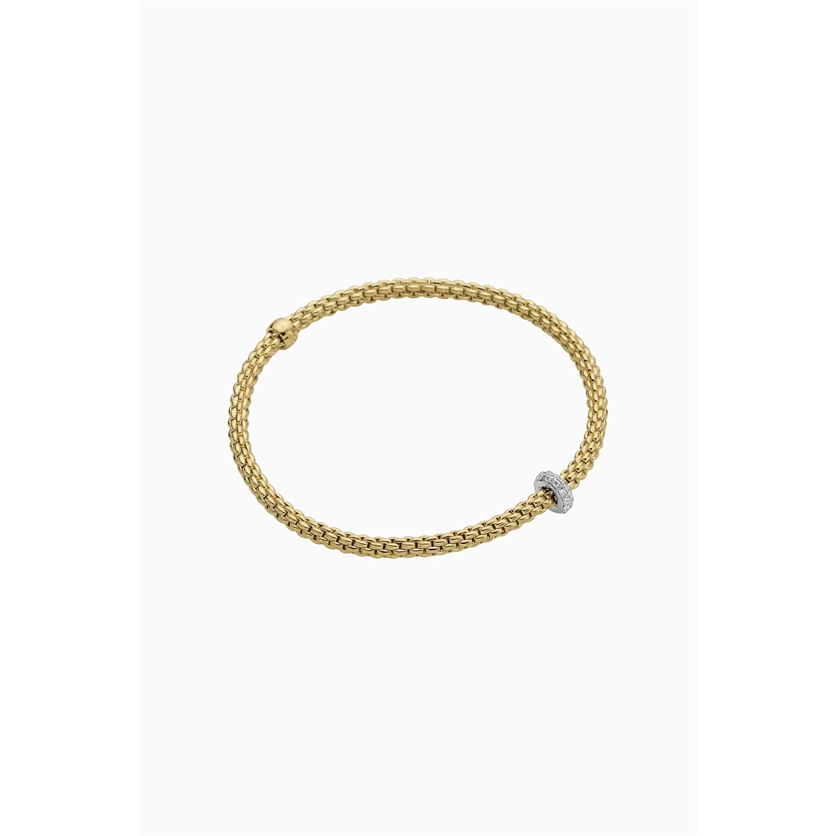 FOPE 18K Yellow Gold Prima Collection Diamond Bracelet, Small Size