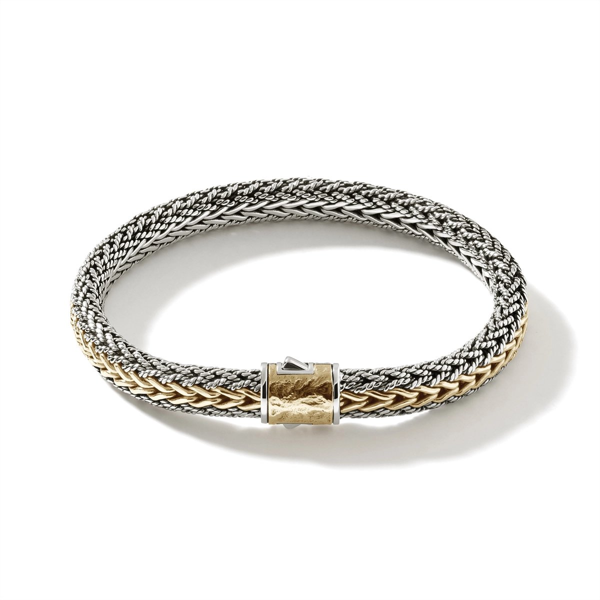 John Hardy Classic Chain Silver and 18K Bonded Gold Reversible Bracelet