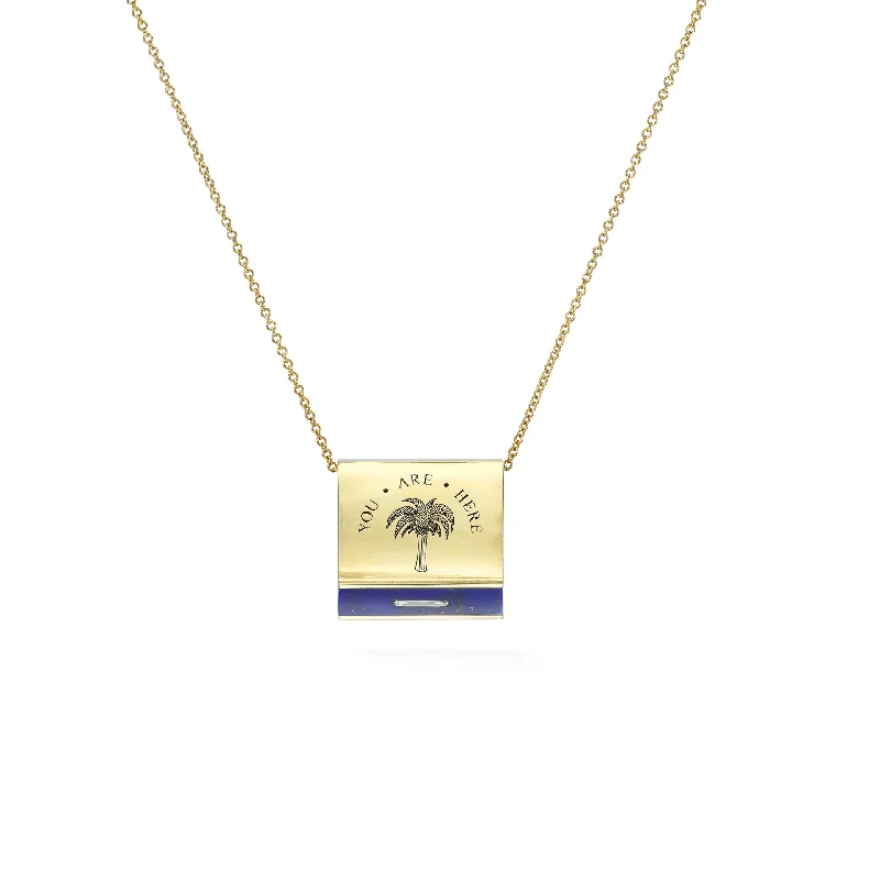 real diamond eternity band Lapis Matchbox Pendant Necklace