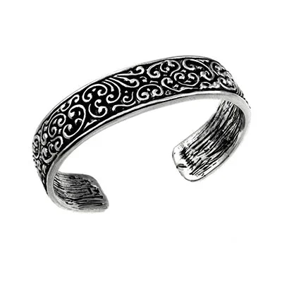 MM M4-197 34 OXIDIZED FILIGREE CUFF BRACELET