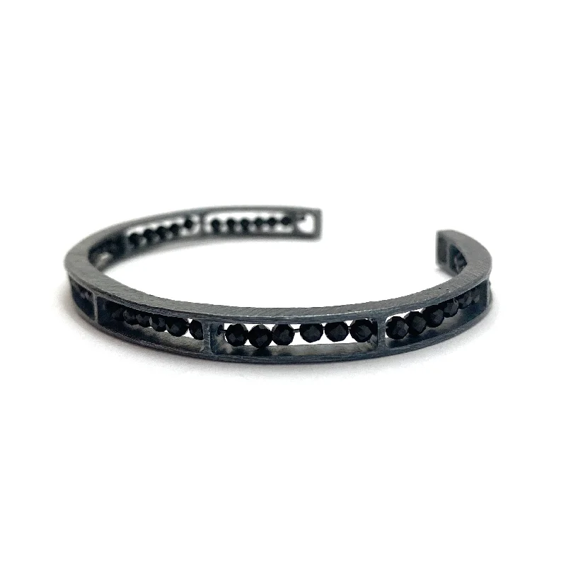 black pearl earrings classic Open Segment Cuff - Spinel