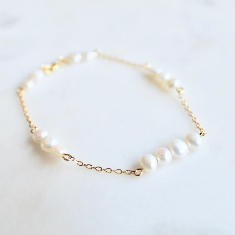 Pearl charm bracelet