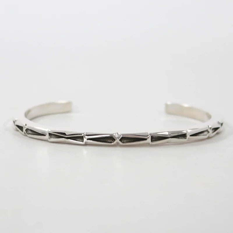 dainty ruby stacking rings Stamped Silver Cuff