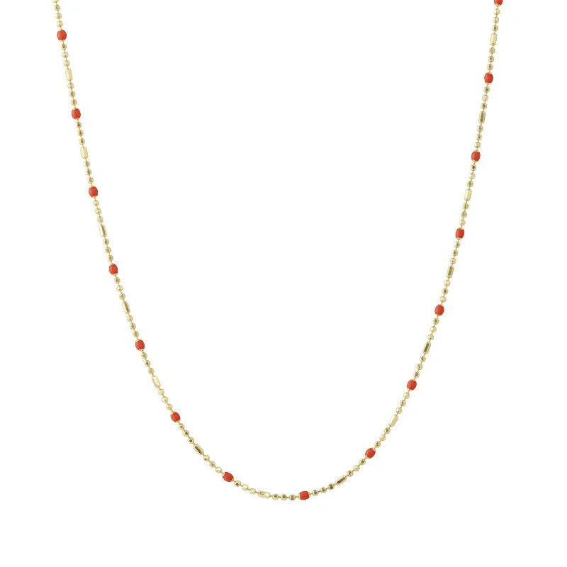 18" Apple Dot Ball Chain Necklace