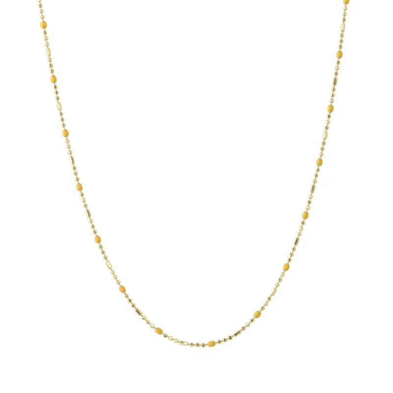 18" Marigold Dot Ball Chain Necklace