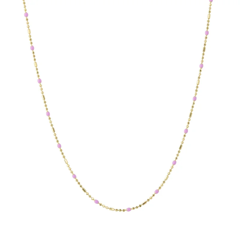 18" Peony Dot Ball Chain Necklace