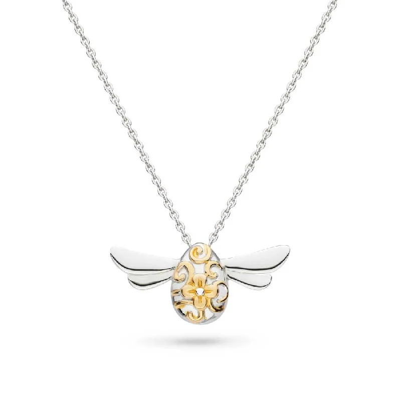 custom engraved infinity necklace Blossom Flyte Honey Bee Midi Necklace, Sterling and Gold Plating