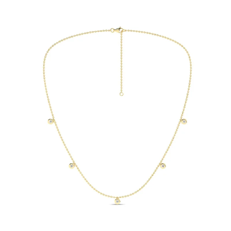 unique tribal silver ring Mini-Round Encompassing Stationed Necklace