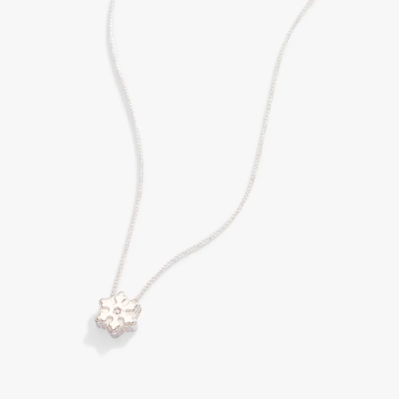 diamond tennis bracelet real Snowflake Necklace in Sterling Silver