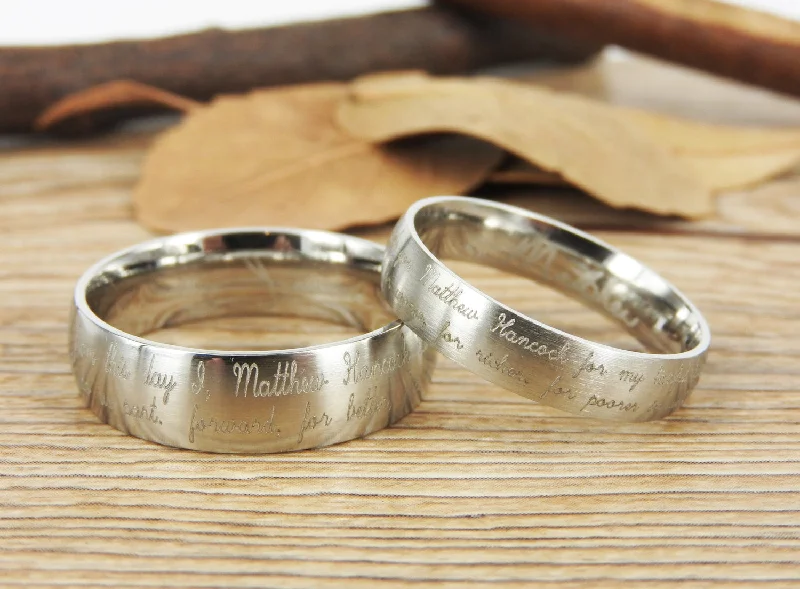 multi-gemstone eternity band Handmade Your Marriage Vow & Signature Rings Wedding Rings, Matching Wedding Bands, Titanium Couple Rings Set multi-gemstone eternity band Handmade Your Marriage Vow & Signature Rings Wedding Rings, Matching Wedding Bands, Titanium Couple Rings Set