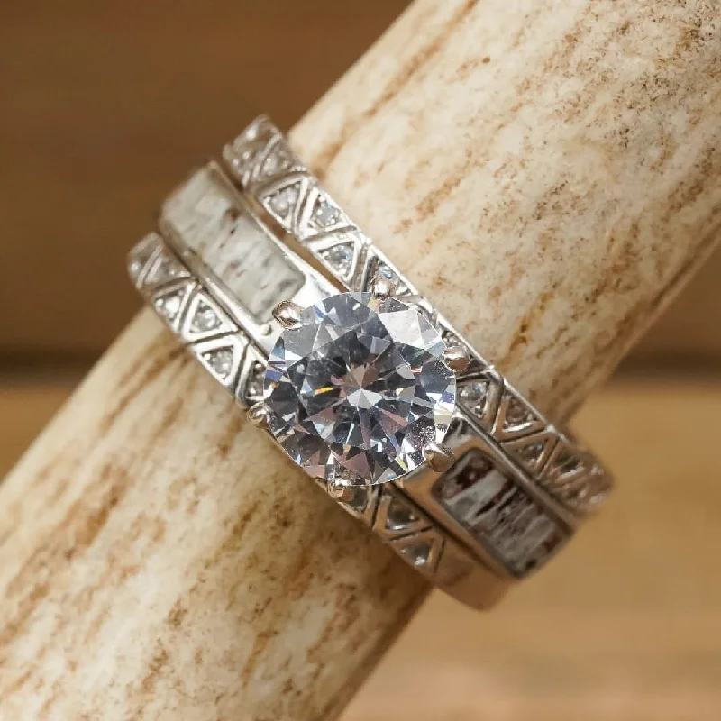 cubic zirconia stud earrings classic The Grand Cascade Tallulah Wedding Set